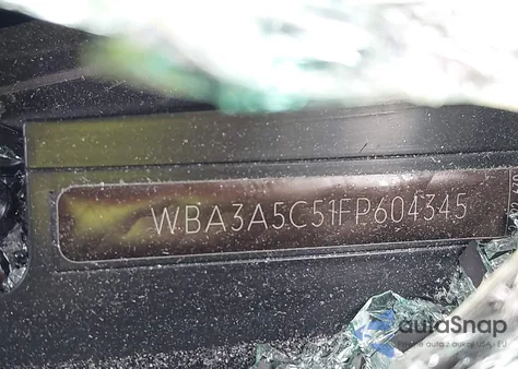 2015 BMW 328I из США, поврежденный, VIN WBA3A5C51FP604345